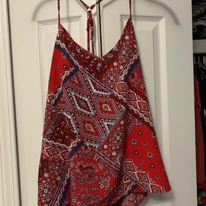 Red Bandana Prink Tank Top